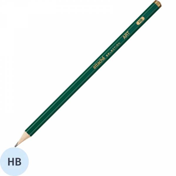Карандаш чернографитный Attache Selection Art, HB, шестигр, б/ласт