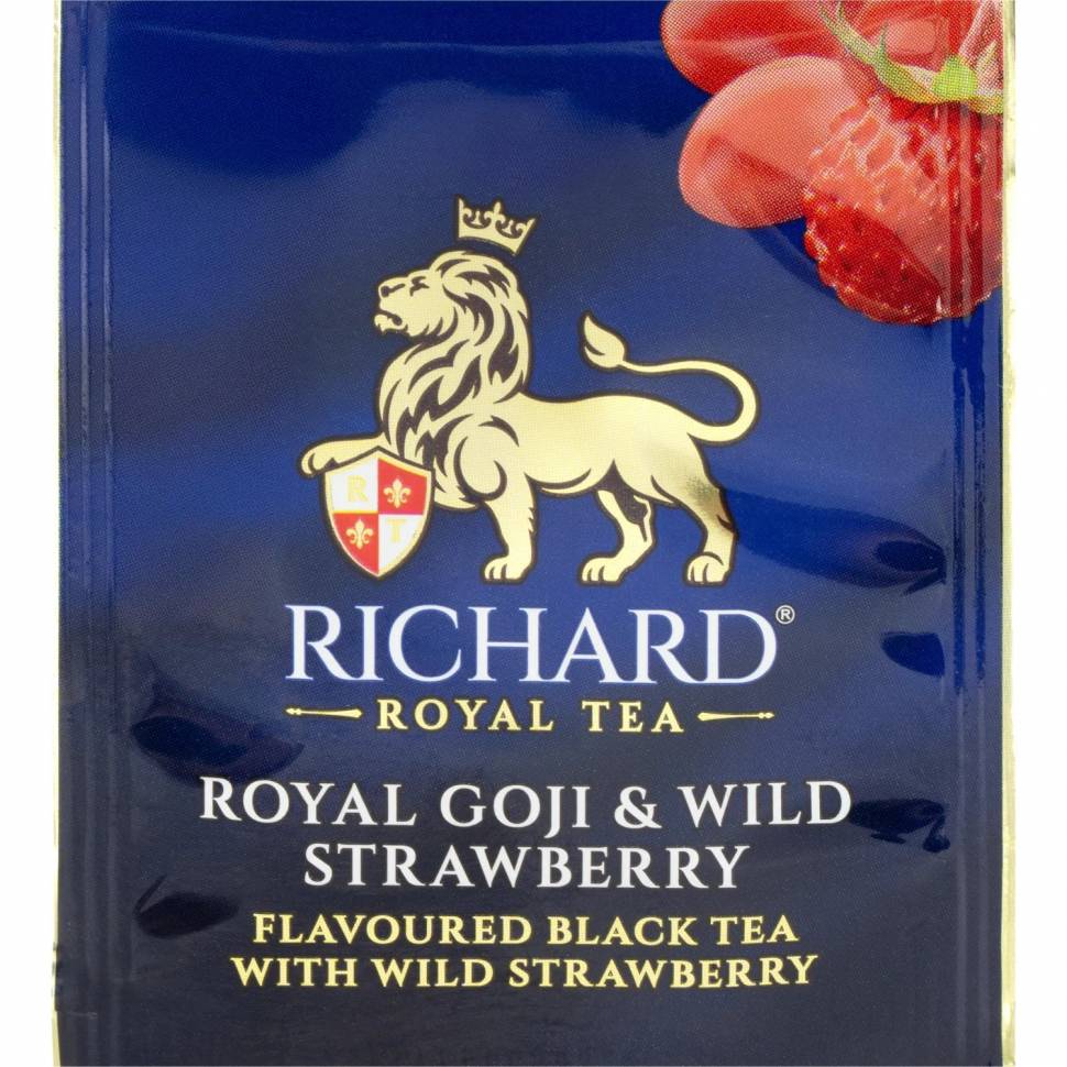 Чай Richard Royal Goji&Wild Strawberry черн аром 1,7гx200саш/уп гофрокороб