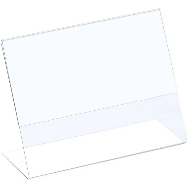 Ценникодержатель настольный д/инф.и L-образный 80x60мм, горизонт.,20шт/уп.