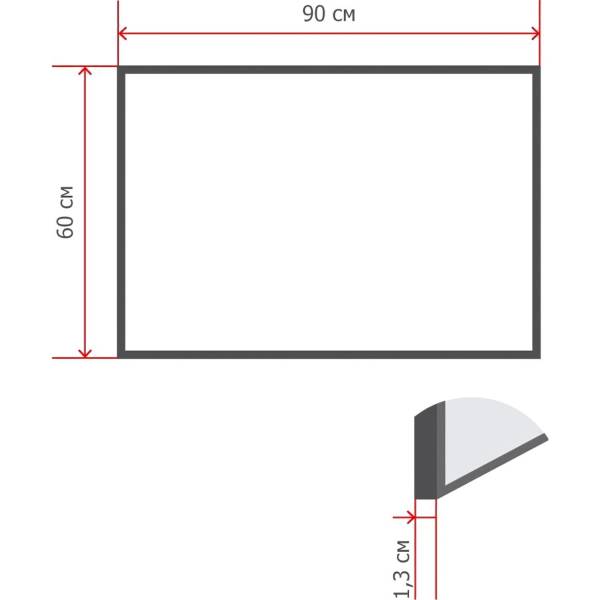 Доска пробковая 60х90 Attache BlackFrame черная рама