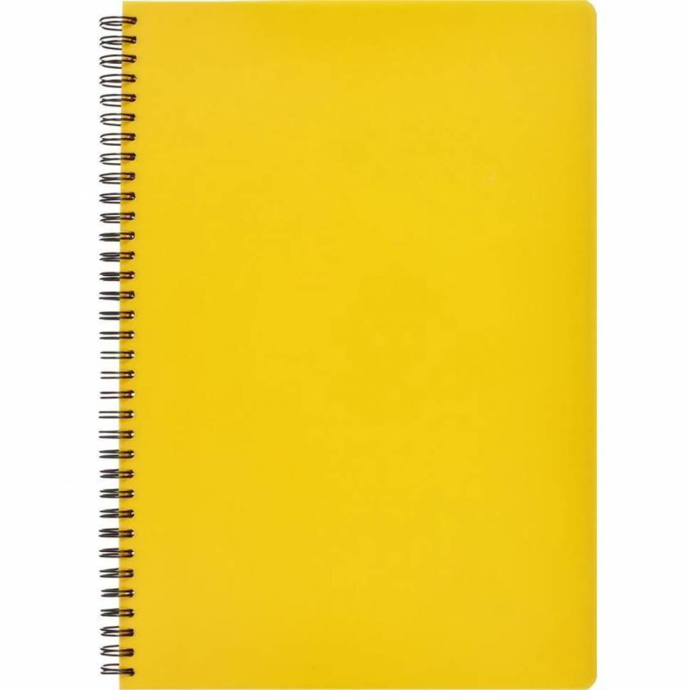 Бизнес-тетрадь А4,96л,кл,спир,пластик,тон.бл. Attache Bright colours Желтый