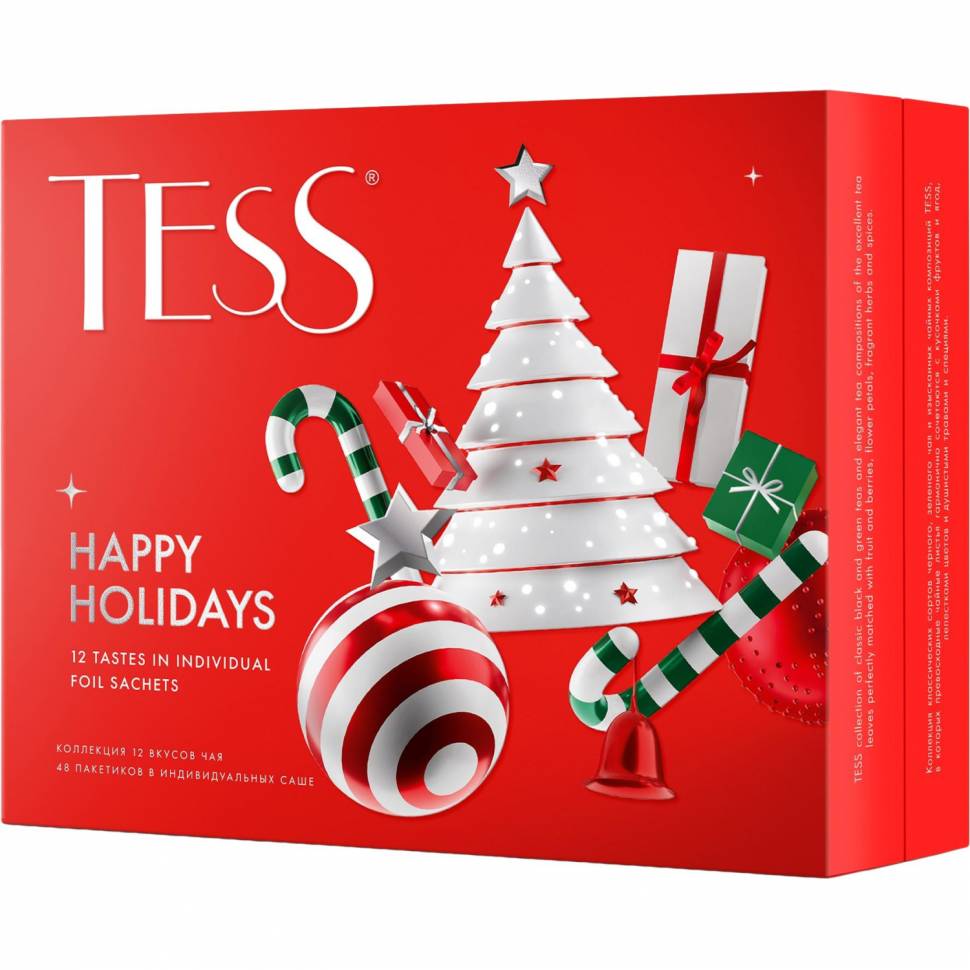 Чай Tess Happy Holidays эксклюзив коллек ассорт,48пак(1499-10/2008-10) (НГ)