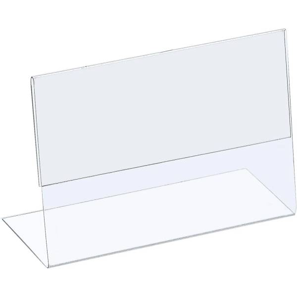 Ценникодержатель настольный д/инф. L-образный 40x60мм, горизонт.,20шт/уп.