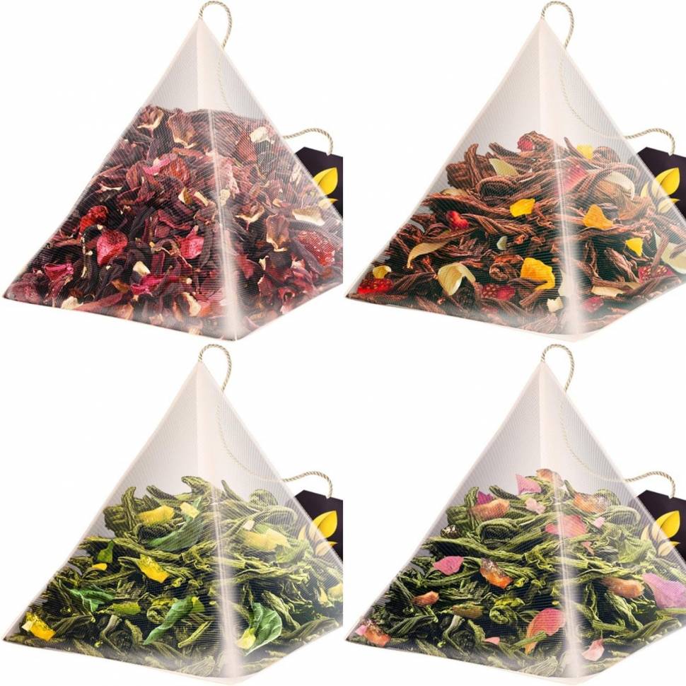 Чай Curtis Positive Vibes Tea Set ассорти, 4 вкуса, 20 пирамидок