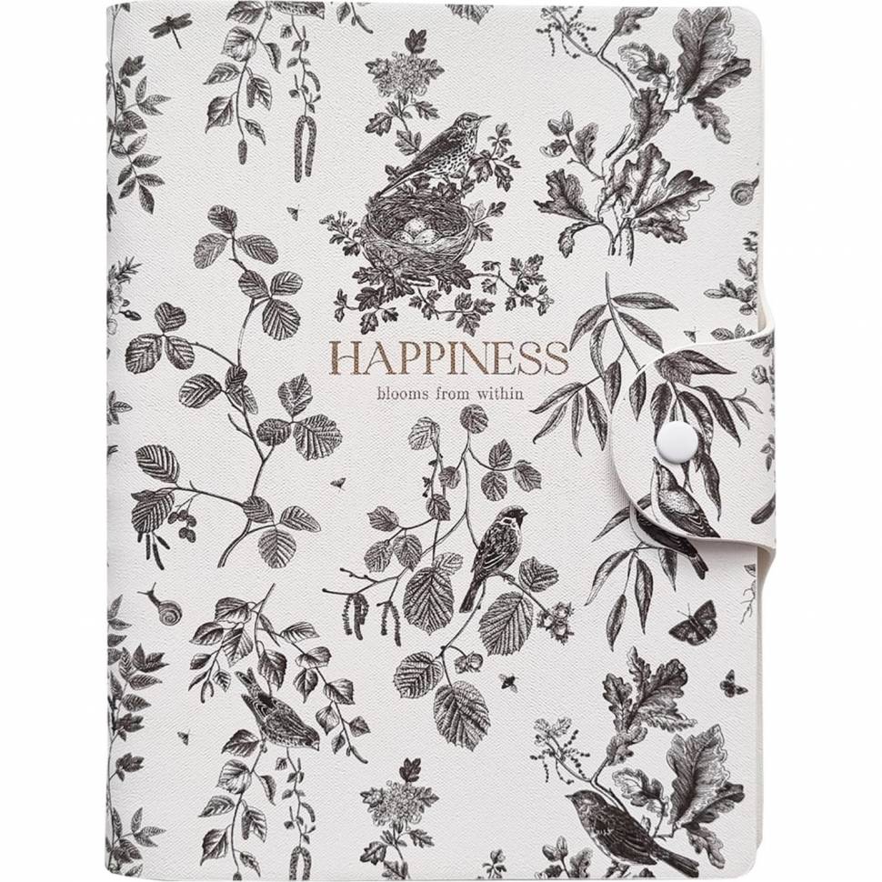 Ежедневник датированный 2026 IF 14х20см 160л, на спир Happiness I1755/black