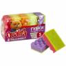 Губки для мытья посуды QUALITA BUBBLE EFFECT 100х66х37мм 5 шт/уп