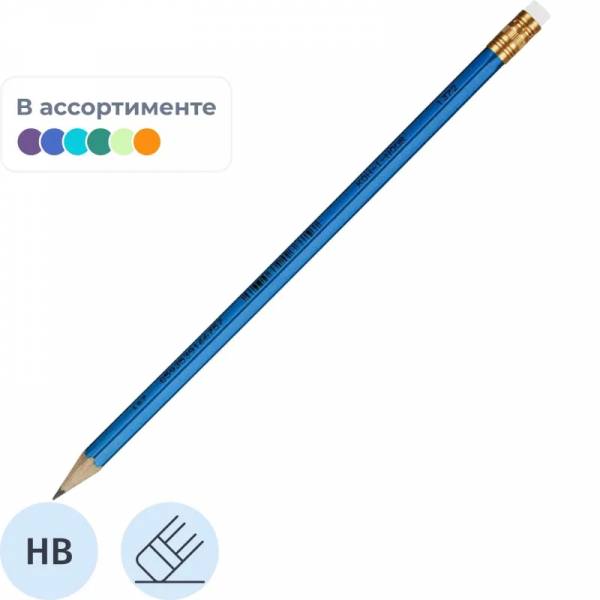 Карандаш чернографитный KOH-I-NOOR 1372 ORIENTAL HB с ластиком Чехия